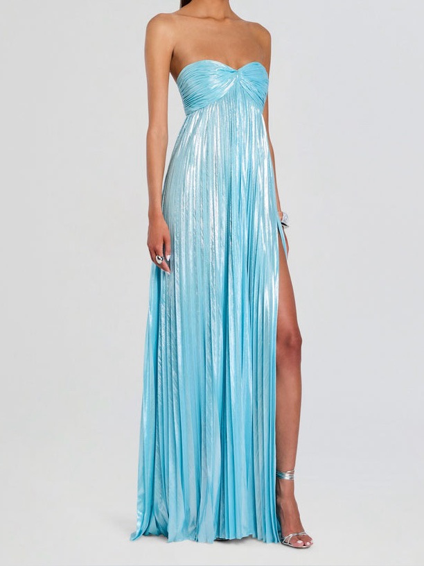 Retrofete Zoa Dress Is Blue Silver
